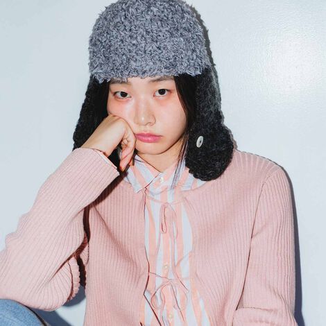 Couturier[クチュリエ] | MISU A BARBE×クチュリエ韓国かぎ針編みEar hat〈ダークグレー〉