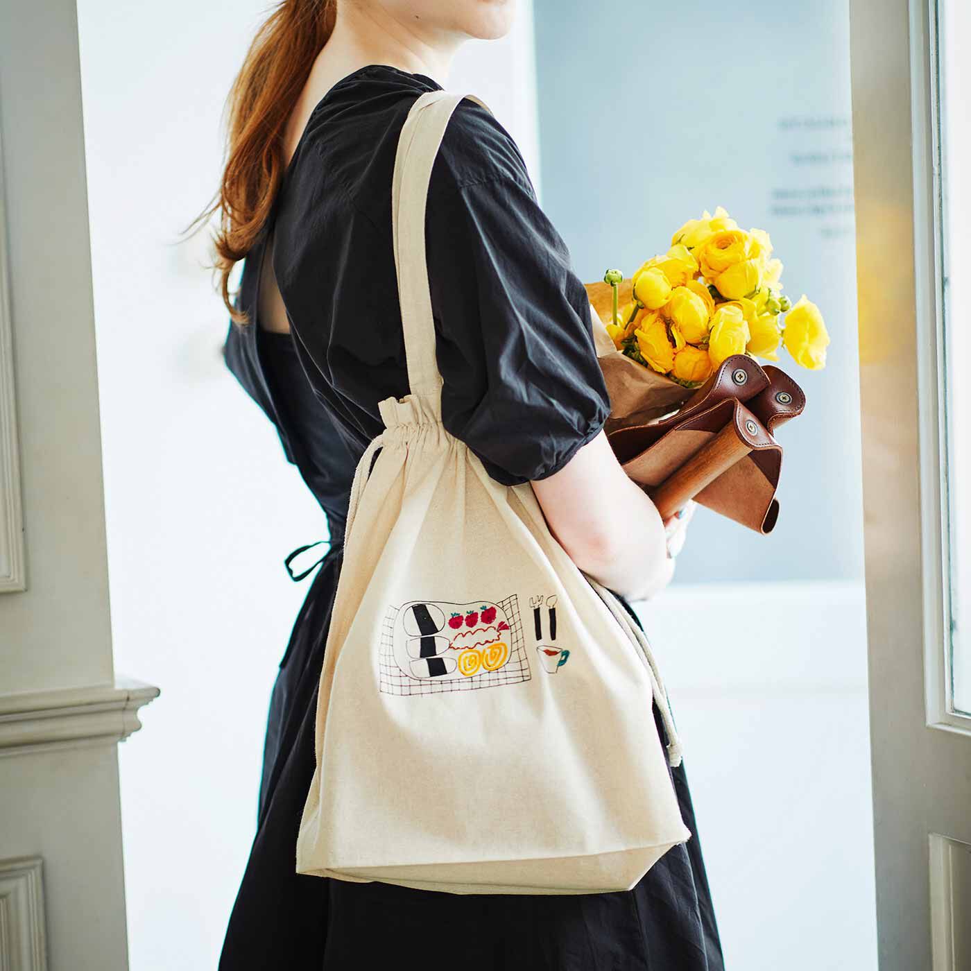 Couturier[クチュリエ]|【タイプが選べる】自由に刺しゅうが楽しい 縫製済みエコバッグ|そのまま使ってもかわいいイラストなので、刺しゅうは完成させても、させなくてもどちらでもOK！