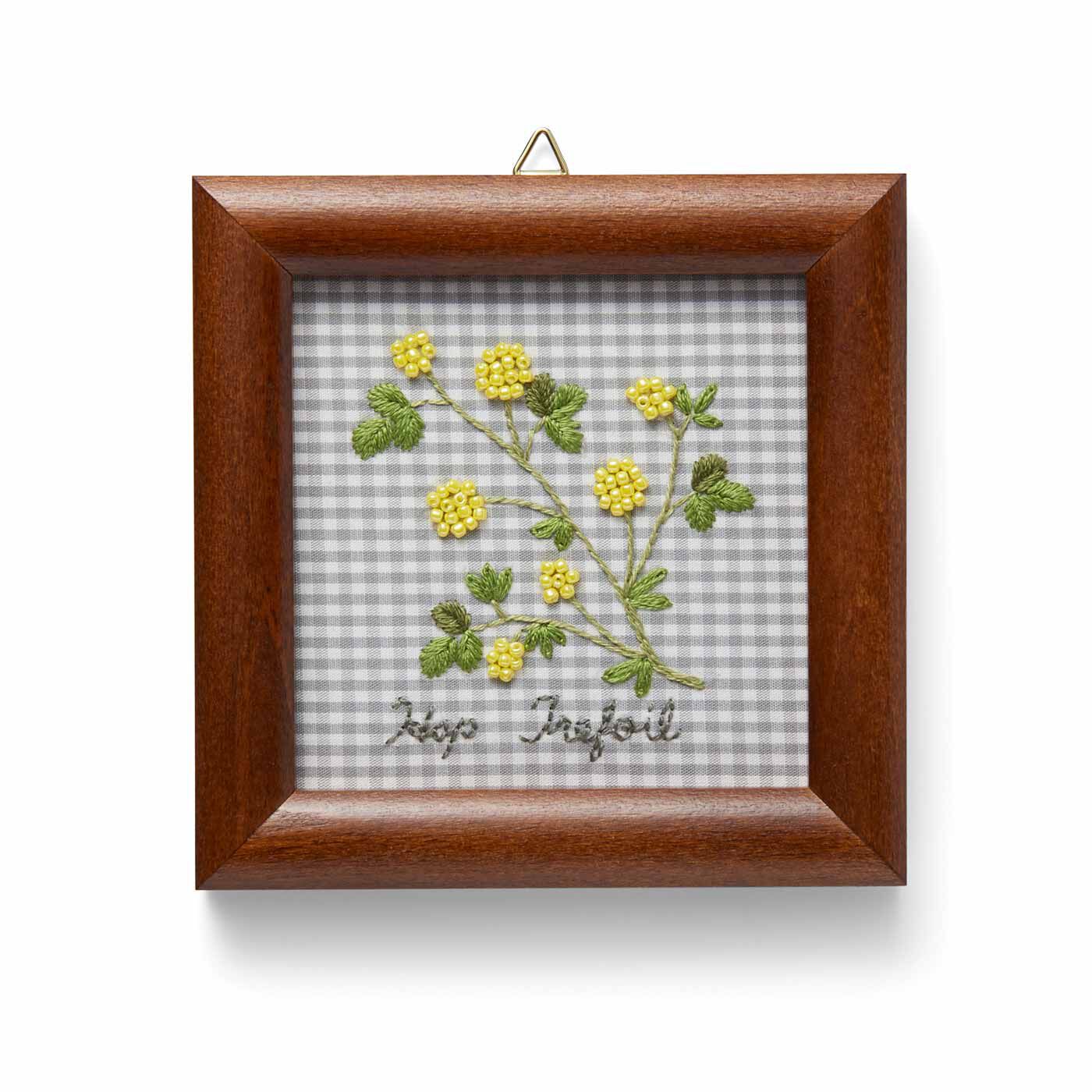 クチュリエ|摘みたてを集めた　花と木の実のサンプラー刺しゅうフレームの会|クスダマツメクサ