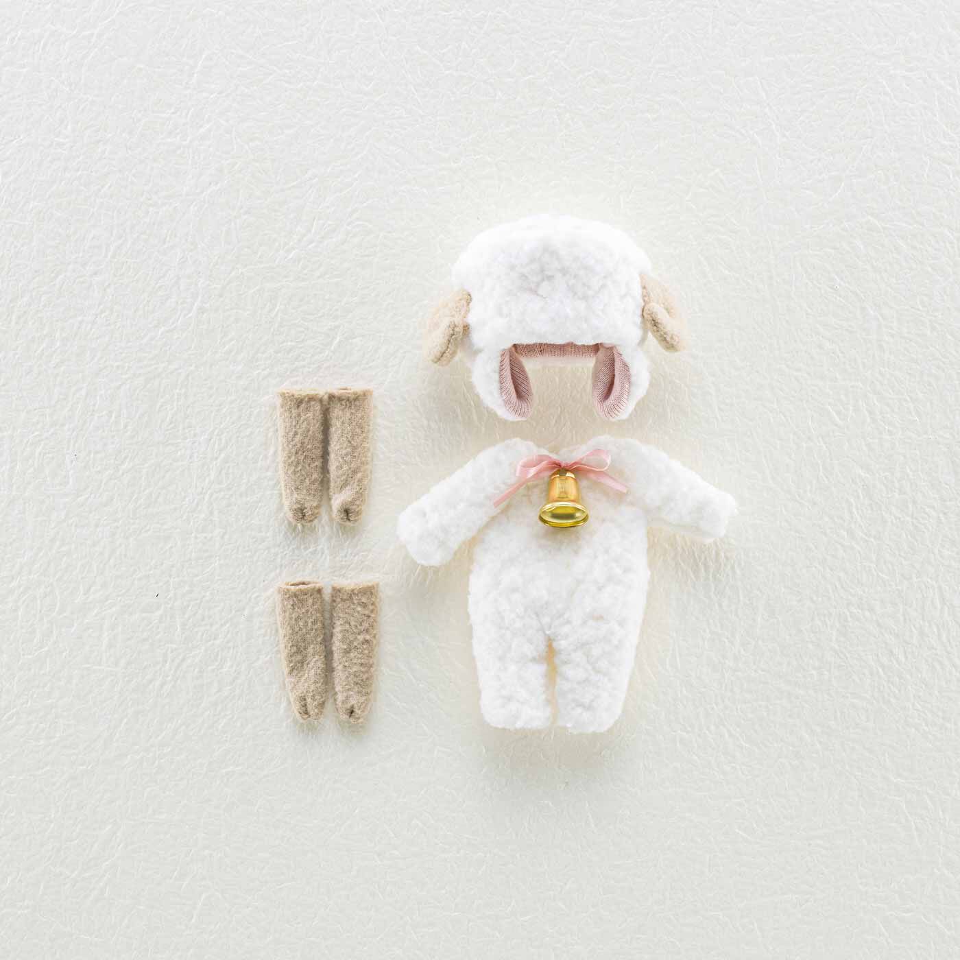 Couturier[クチュリエ]|やさしく抱っこしたくなる手触り 11cmドール〈オビツ11〉用 かわいい動物着ぐるみのキットの会|もこもこのひつじ