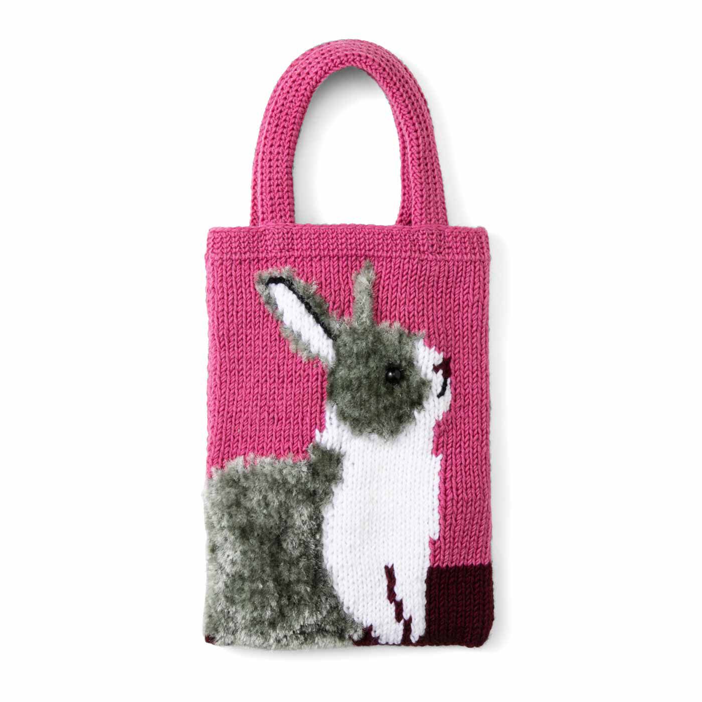 Couturier|思わずなでなでしたくなる ファンシーヤーンの編み込み動物バッグの会|ウサギ