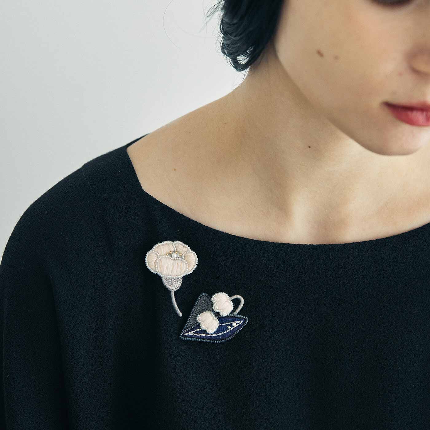 Couturier[クチュリエ]|きらりふわりやさしく咲いた お花の刺しゅうブローチの会