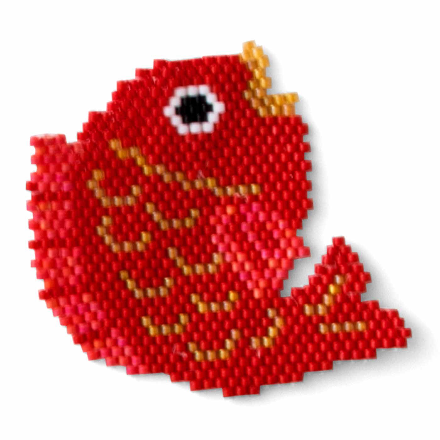 Couturier|【タイプが選べる】縁起もので開運祈願！ 粋なビーズステッチチャーム|7.鯛〈大漁追福〉