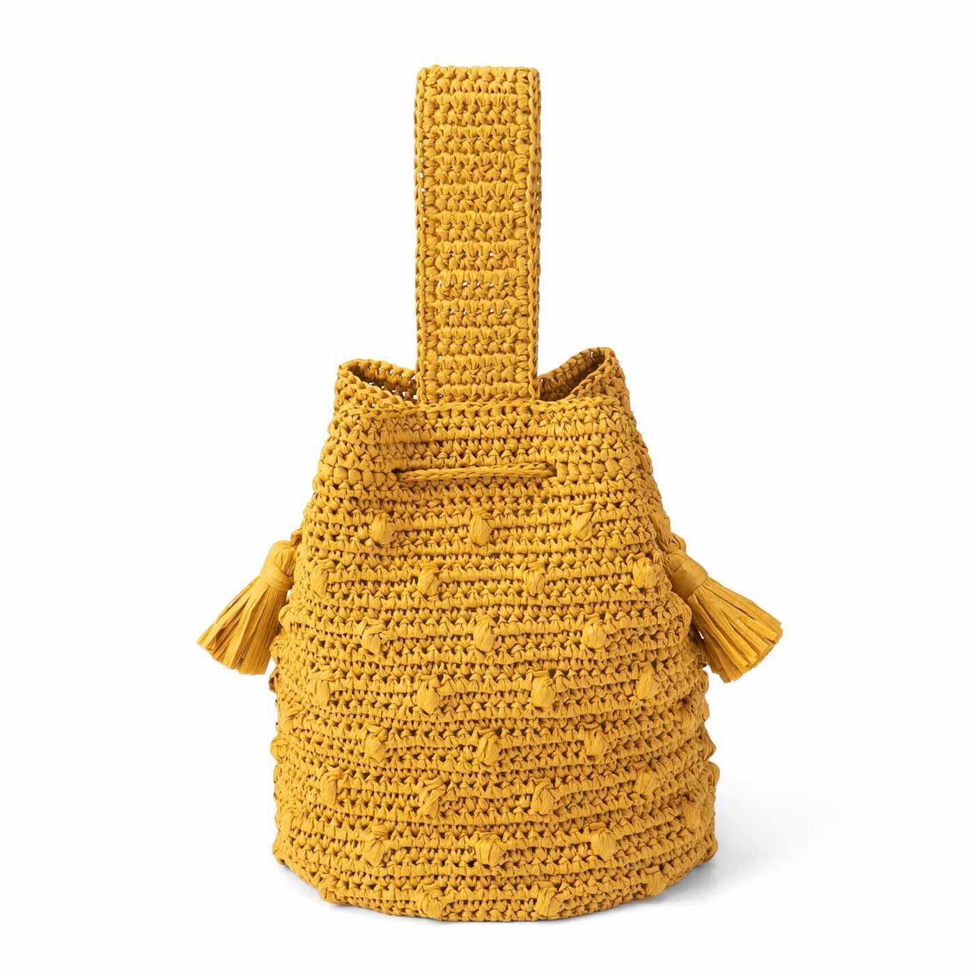 クチュリエ|軽くて丈夫なマニラヘンプヤーンで編む かぎ針編みバッグの会|2-wayバケツ型バッグ