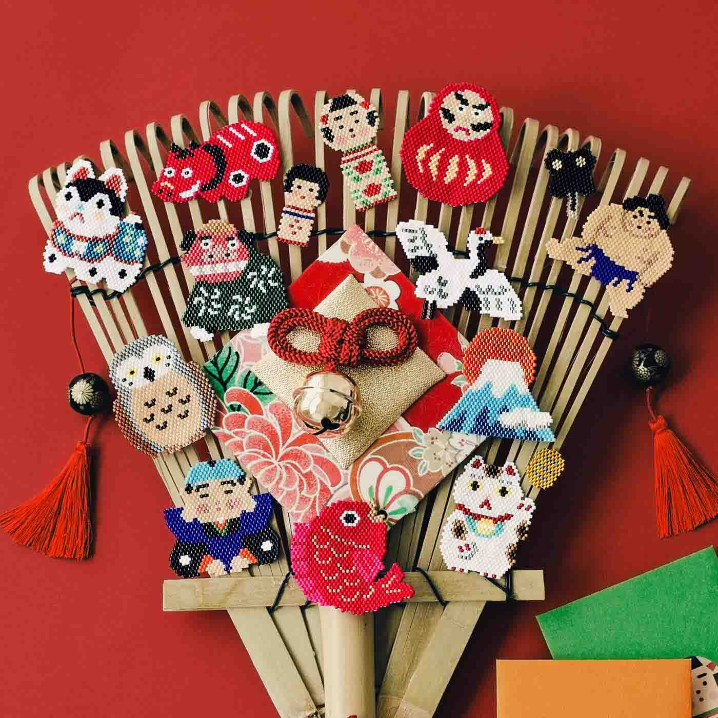 Couturier|【タイプが選べる】縁起もので開運祈願！ 粋なビーズステッチチャーム