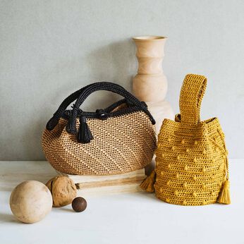 クチュリエ | マニラヘンプヤーンで編むかぎ針編みバッグ