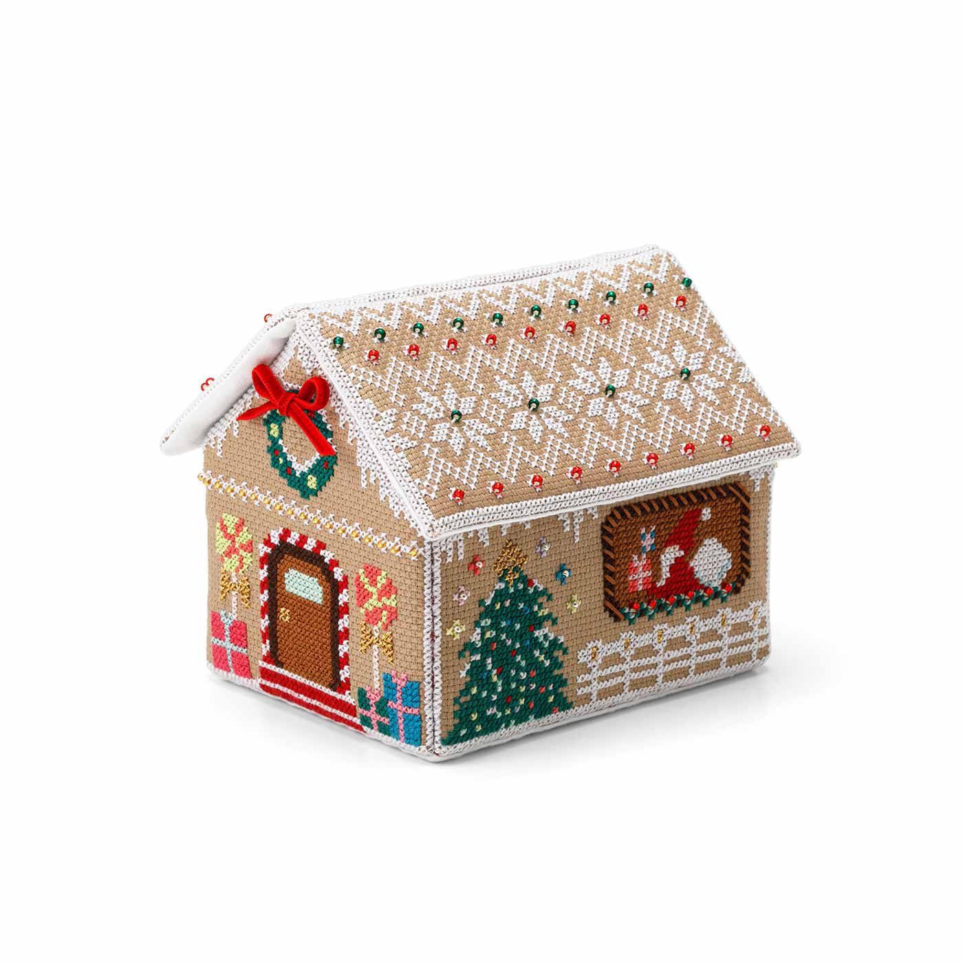 クチュリエ|クリスマスのあこがれを詰め込んで クロスステッチで作るジンジャーブレッドハウスの会|FRONT 毎月一面ずつ作ります。