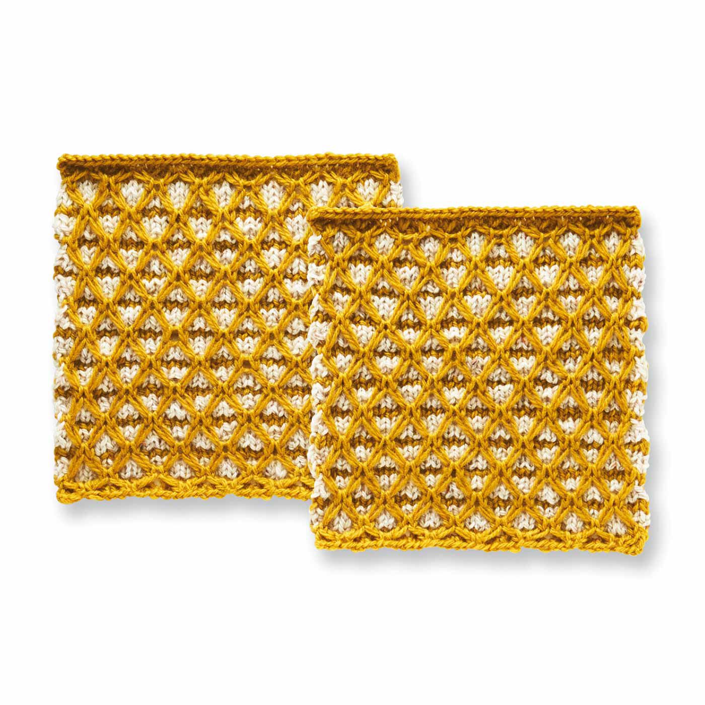 Couturier|棒針編みの沼にはまる ユニーク編み地のサンプラーの会|編んだり編まなかったりのすべり目交差