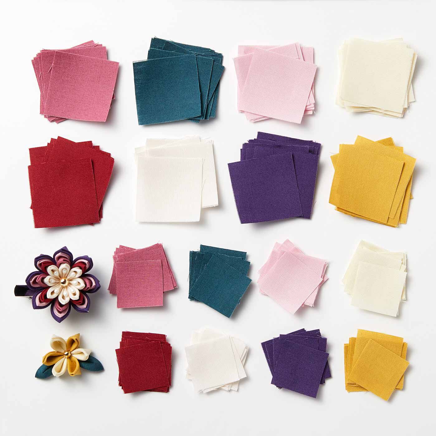 Couturier|色の重なりが花咲く つまみ細工用カット済みコットン布の会|みやびな花模様を