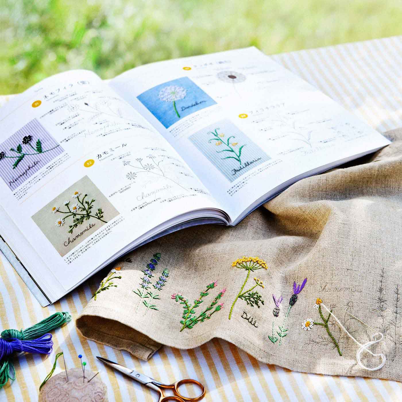 クチュリエ|季節のお花で暮らしに彩りを 187の刺繍デザイン 青木 和子さんのお庭から