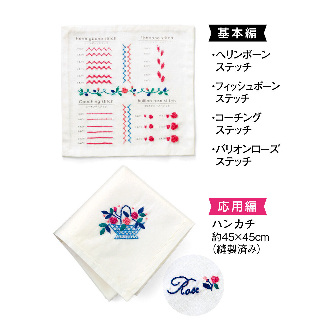 22種のステッチをしっかりマスター 刺しゅう「はじめてさんのきほんの 