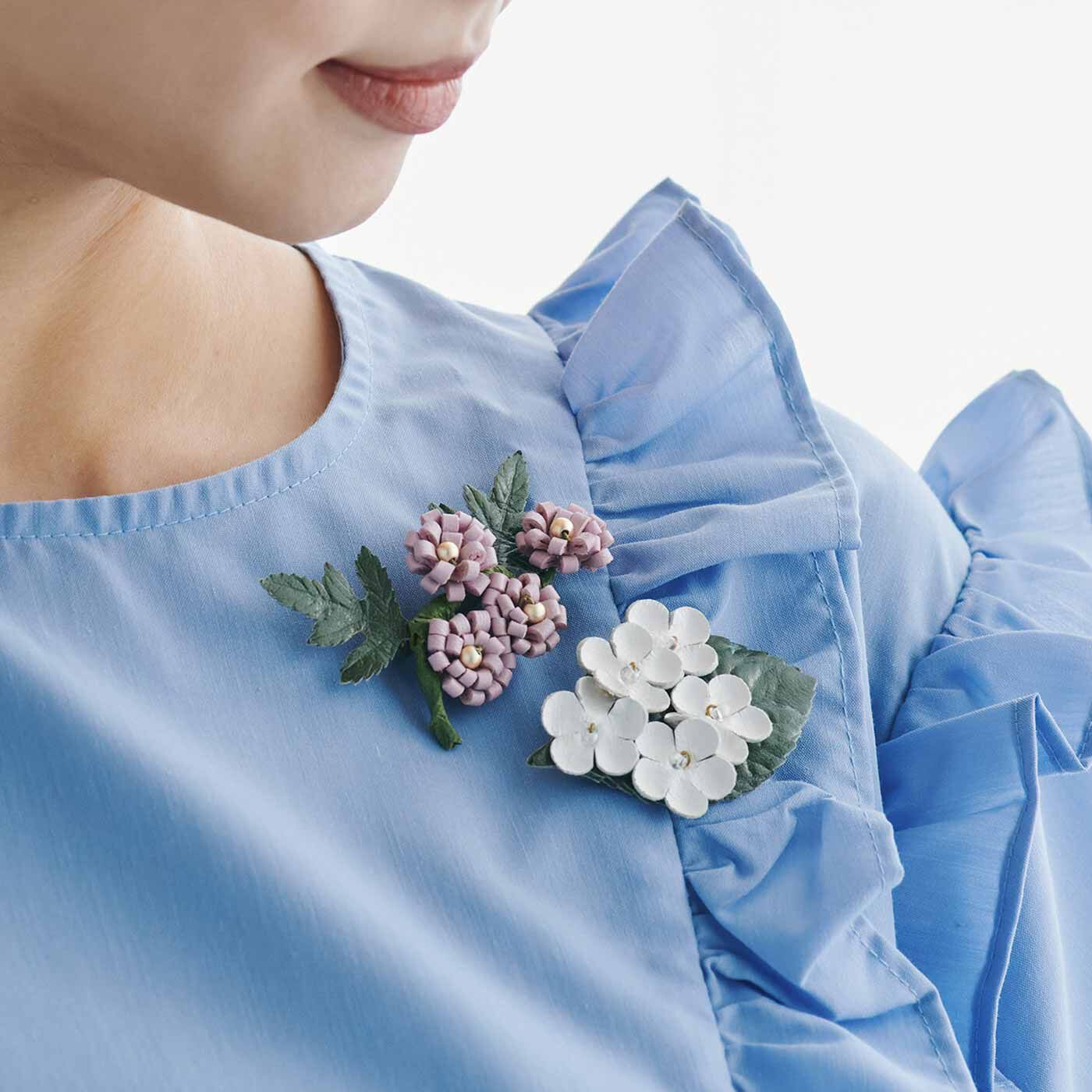 Couturier[クチュリエ]|ぷっくり型抜きレザーのお花ブローチの会