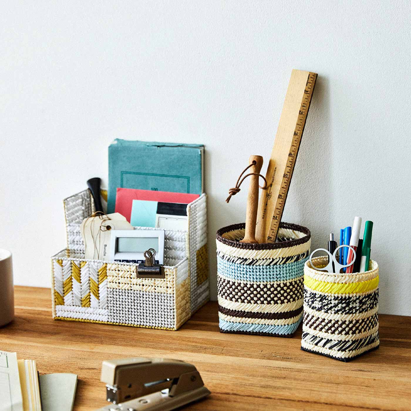 Couturier|【タイプが選べる】キャンバス手芸で作るテーブルまわりの整理収納小物入れ