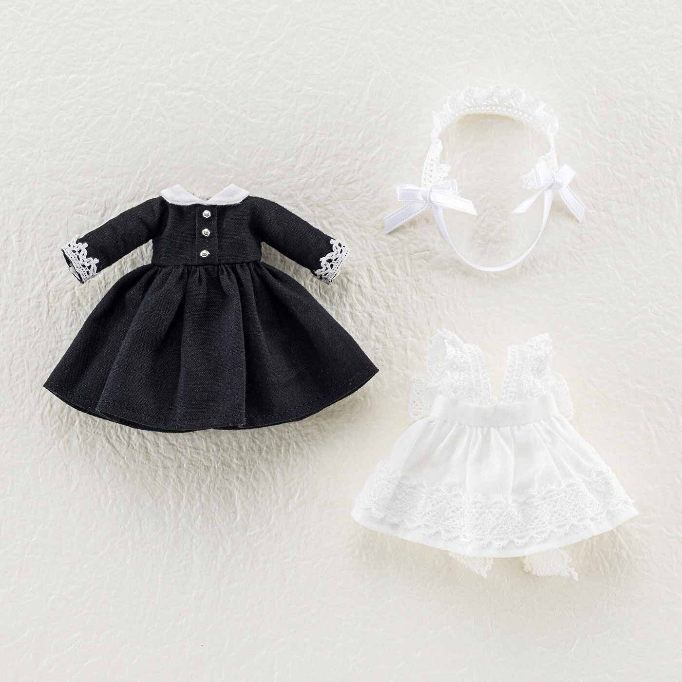 Couturier[クチュリエ]|クラシカルな甘さでおもてなし 11cmドール〈オビツ11〉用メイドドレスのキット|ワンピース、エプロン、ヘッドドレスの3点セットです。