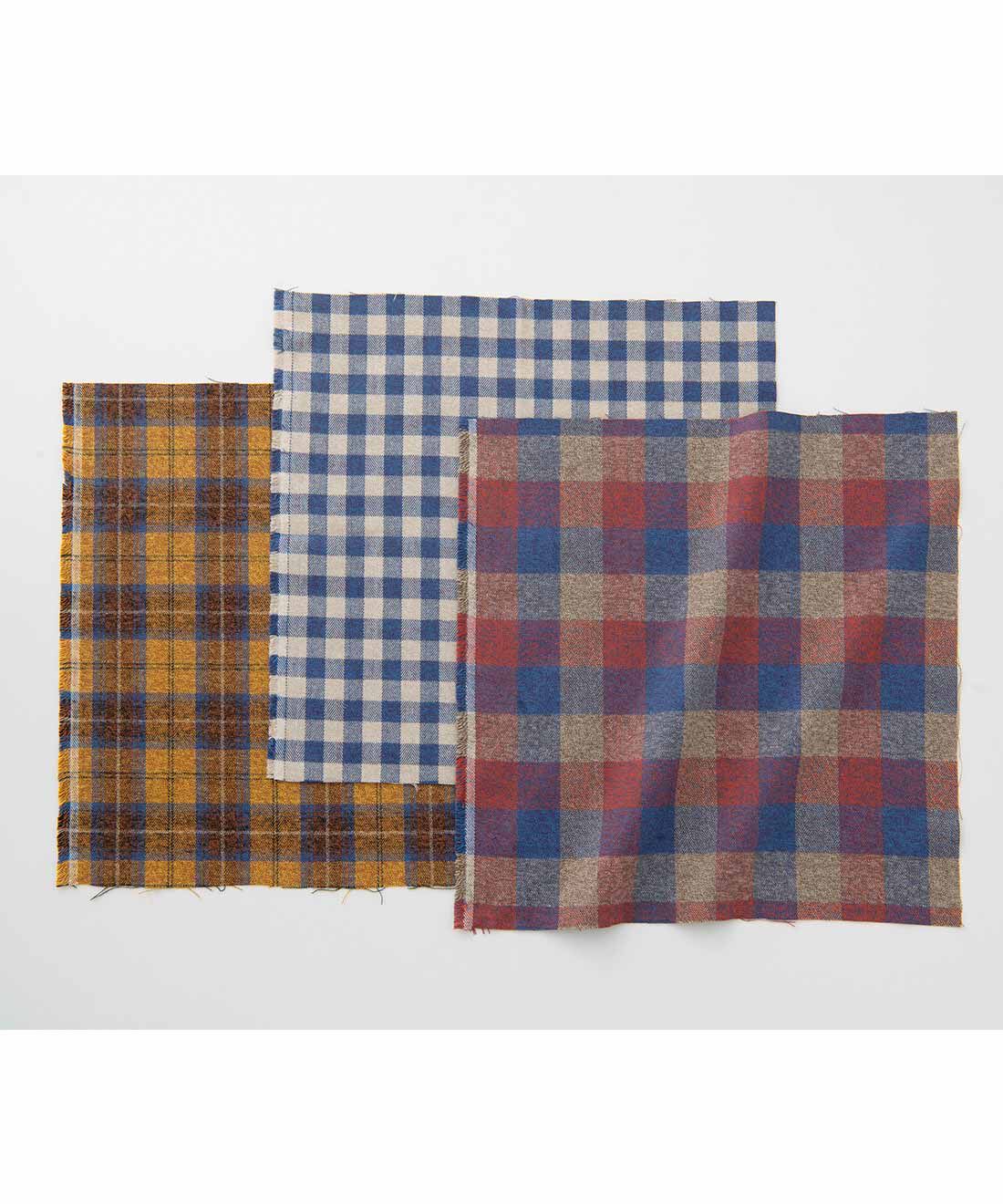 Couturier[クチュリエ]|【8月分以降お届け】チェックの色柄に創作意欲が湧いてくる コットンカットクロスの会|●1回のお届けセット例です。