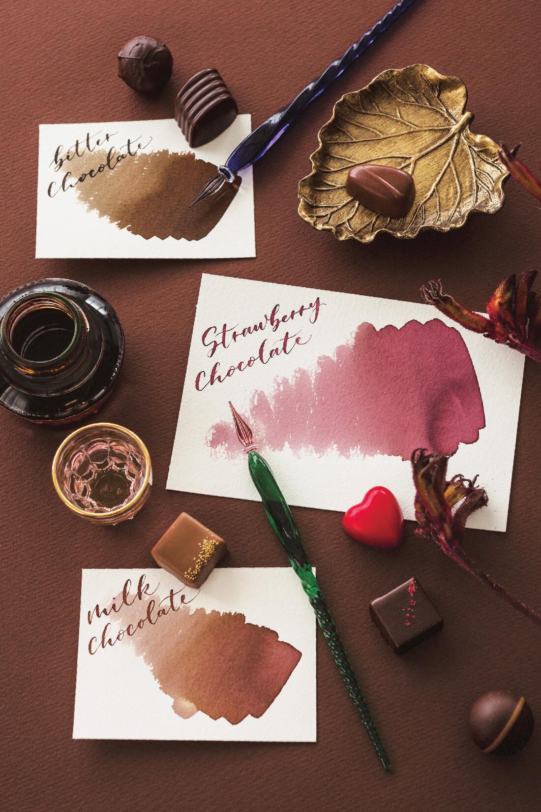 ミニツク|KobeＩＮＫ物語×felissimo chocolate museum　おいしそうなチョコレート色のインク〈ミルクチョコレート色〉