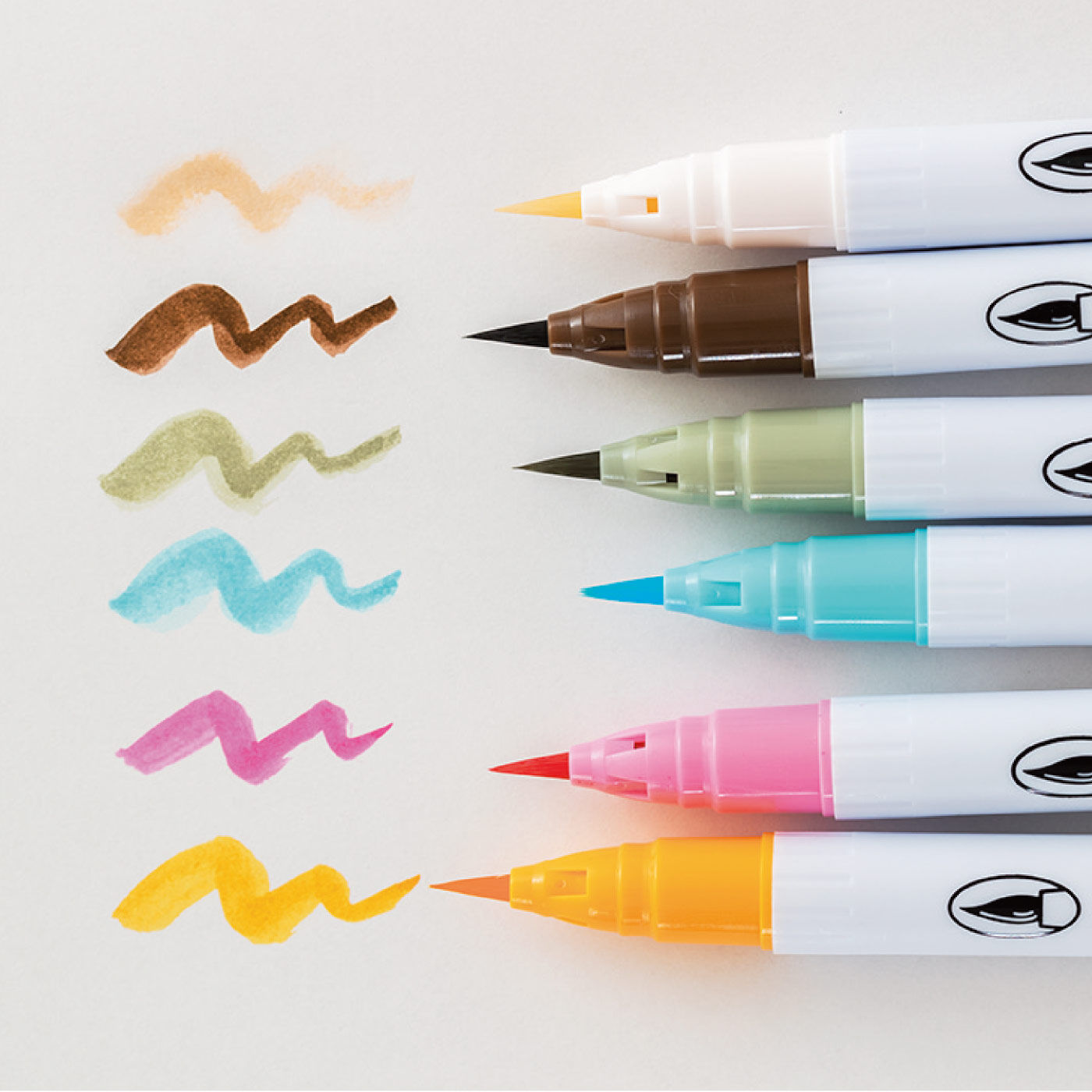 ミニツク|ゆる絵がもっと楽しくなる　カラー筆ペン6本セットの会