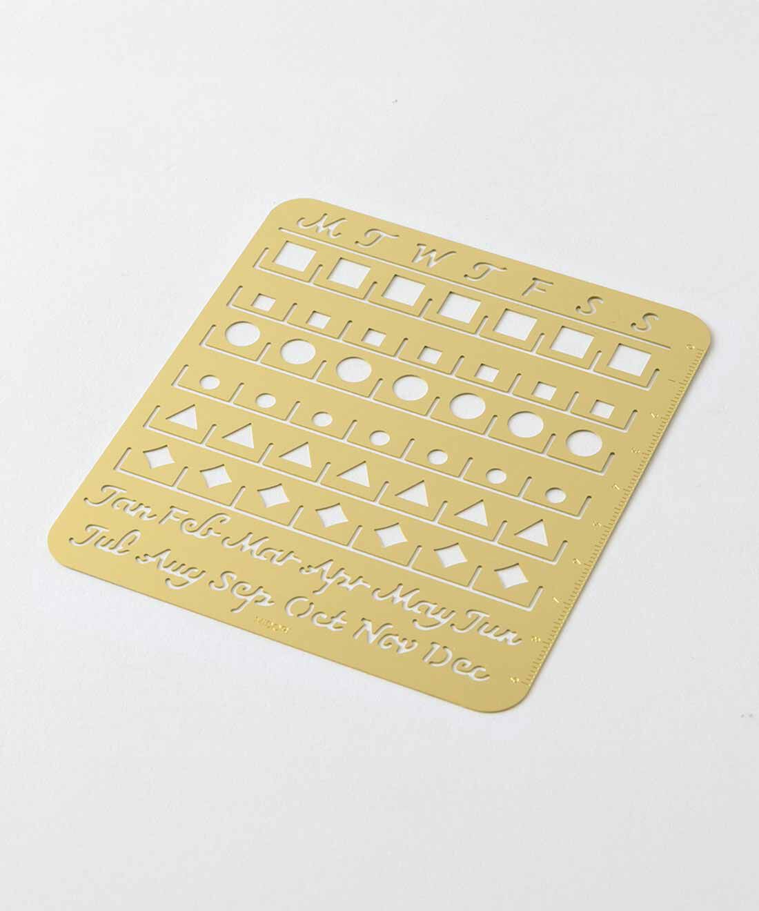 ミニツク|すべらず書きやすい 真ちゅう製 手帳テンプレート カレンダー〈L〉