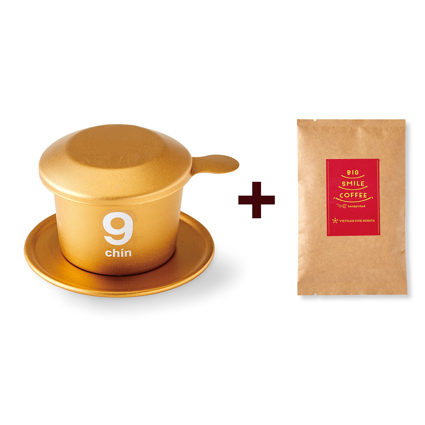 C.C.P|BIG SMILE COFFEE　スペシャルな豆とドリッパーで楽しむベトナムコーヒーセットの会|アルマイト塗装のドリッパー＋ベトナムロブスターコーヒー60g（ハニープロセス精製法）