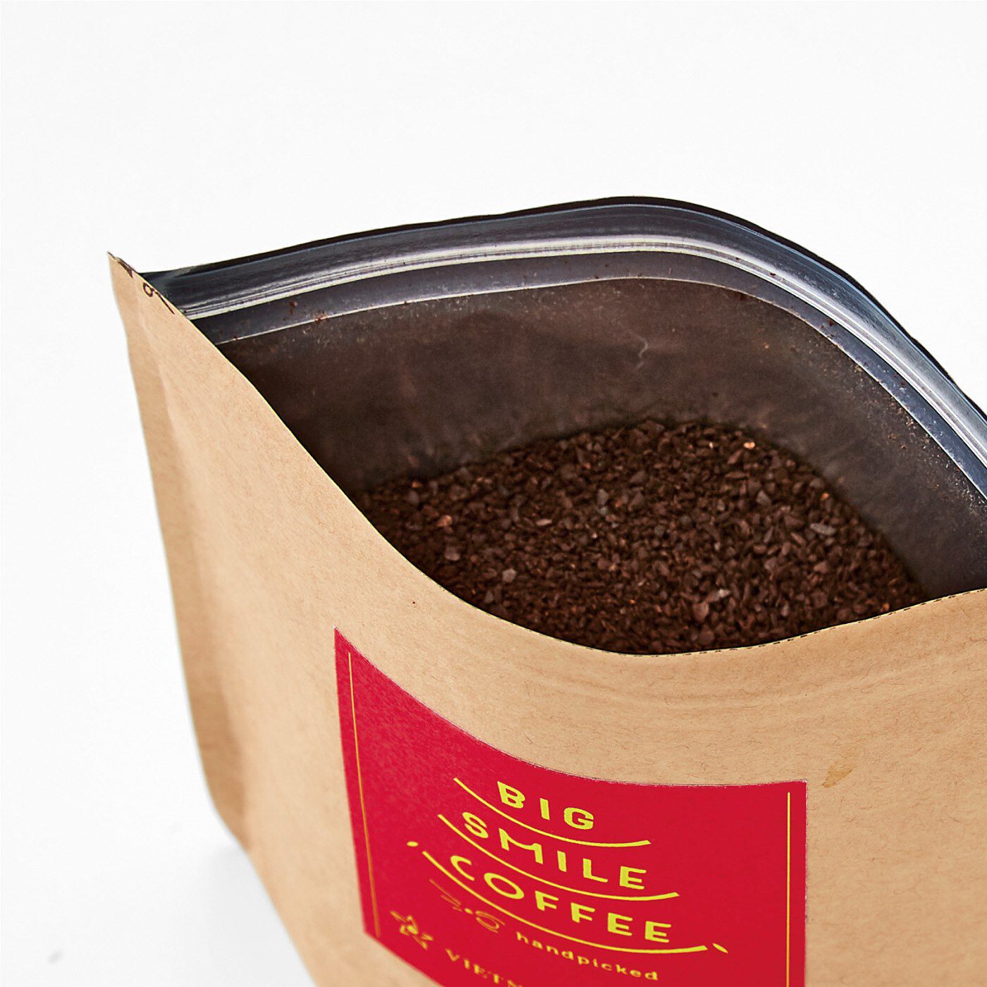 C.C.P|BIG SMILE COFFEE　ベトナムからのスペシャルな豆で楽しむコーヒー味比べ2種セット アレンジレシピ付きの会|保管に便利なチャック付き。