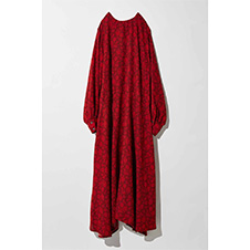 MEDE19F　「ミュルーズ染織美術館」アーカイブコレクション　ヴィンテージパターンプリントワンピース〈レッド〉