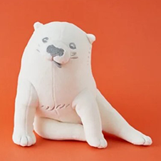 フェリシモミュージアム部　江戸わんこがくったりおすわり 芦雪犬（ろせつけん）ペンポーチ