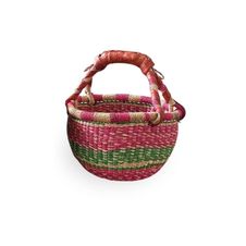 【mensha! SELECT】ガーナで編まれたブルキナバスケット Ｓサイズ