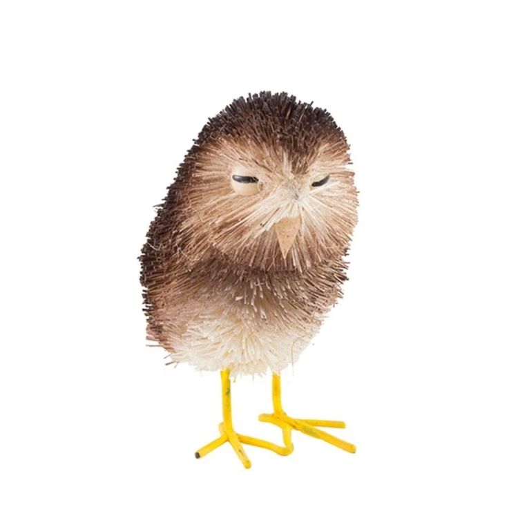 【mensha! SELECT】たわしアニマルオブジェ〈うたたねフクロウ〉