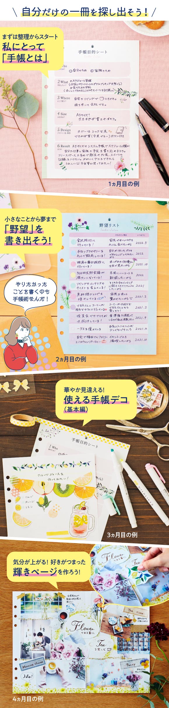 ゆるくかわいくデコを楽しみ自分にあった一冊を見つける 手帳術 レッスンプログラム 12回予約プログラム おうちレッスン おうちレッスン 自宅でできる大人の習い事 お稽古 趣味のレッスン講座 ミニツク 趣味と自分磨きの通信講座