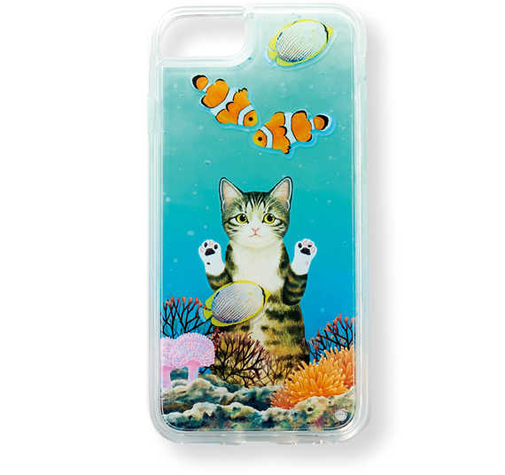おいしそうだニャー 水槽をのぞく猫のリキッドスマホケース ハチワレ その他バッグ バッグ バッグ 財布 靴 猫好きの猫グッズ 猫 雑貨の通販 コミュニティ フェリシモ 猫部