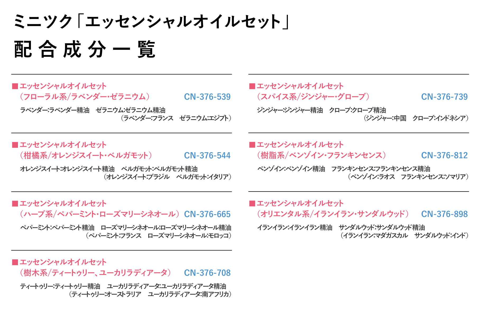 エッセンシャルオイル成分 自宅でできる大人の習い事 お稽古 趣味のレッスン講座 ミニツク 趣味と自分磨きの通信講座