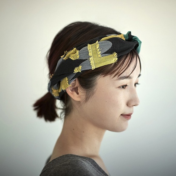 テキスタイルデザイナーと作った 播州ジャカード織のヘアターバン パープル グレー ヘアバンド 日本製 ヘア アクセサリー アクセサリー 時計 ファッション小物 本革鞄 革小物 レザークラフトの通販 日本職人プロジェクト