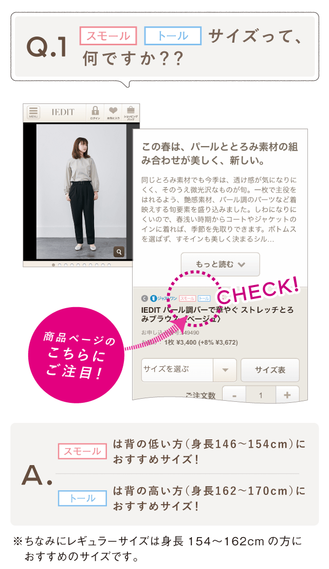 サイズを知ろう わたしサイズ できれい見え レディースファッション 洋服の通販 Iedit イディット