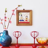 ＜フェリシモ＞ 暮らしを彩る季節の飾りもの おひなさまフレーム画像