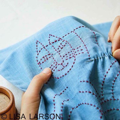 初心者も楽しめる 図案付き布でリサラーソンの猫 ライオン ハリネズミが縫える フェリシモ ちくちく刺し子のフリークロスの会 おすすめイチ