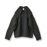 ＜フェリシモ＞ アヴェクモワ ビッグカラーセーター〈黒〉【送料無料】画像