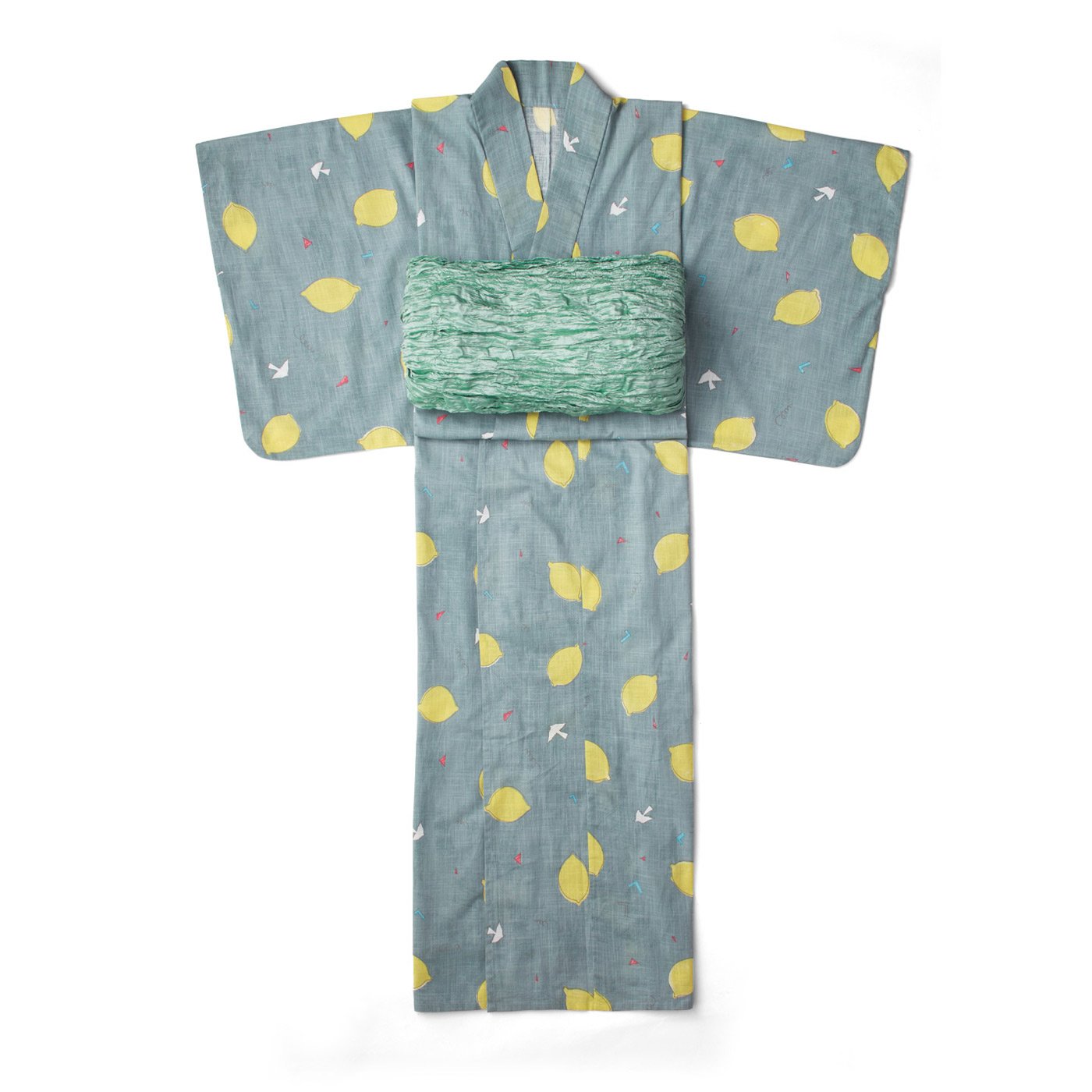 京都Subikiawa食器店さんとつくった レトロなレモン柄の浴衣（ゆかた）〈レディース〉