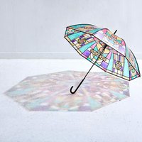 ＜フェリシモ＞ YOU+MORE! 広げればあこがれの世界 大正ロマンなステンドグラスの傘画像