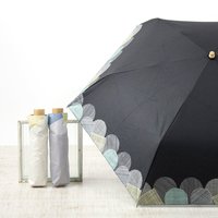 ＜フェリシモ＞ 晴雨兼用 線模様がおしゃれな折りたたみ日傘