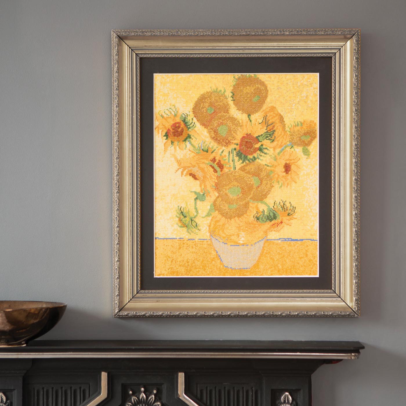 本物のような仕上がりにうっとり ヴァン ゴッホ ひまわり 大 クロスステッチキット その他手芸 手づくりキット 手芸 手づくりキット 手芸 手づくりキット ハンドメイド雑貨の通販 クチュリエスペシャル