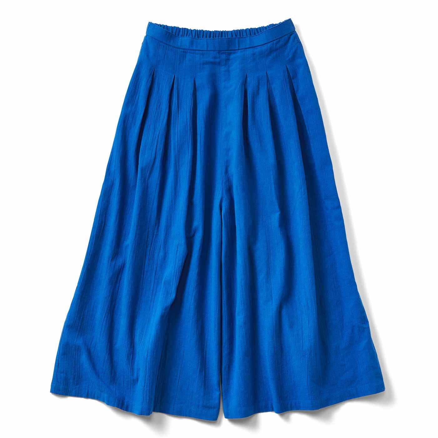 THREE FIFTY STANDARD　金子敦子さんと作った 青空がのぞく綿麻パンツ〈ロイヤルブルー〉