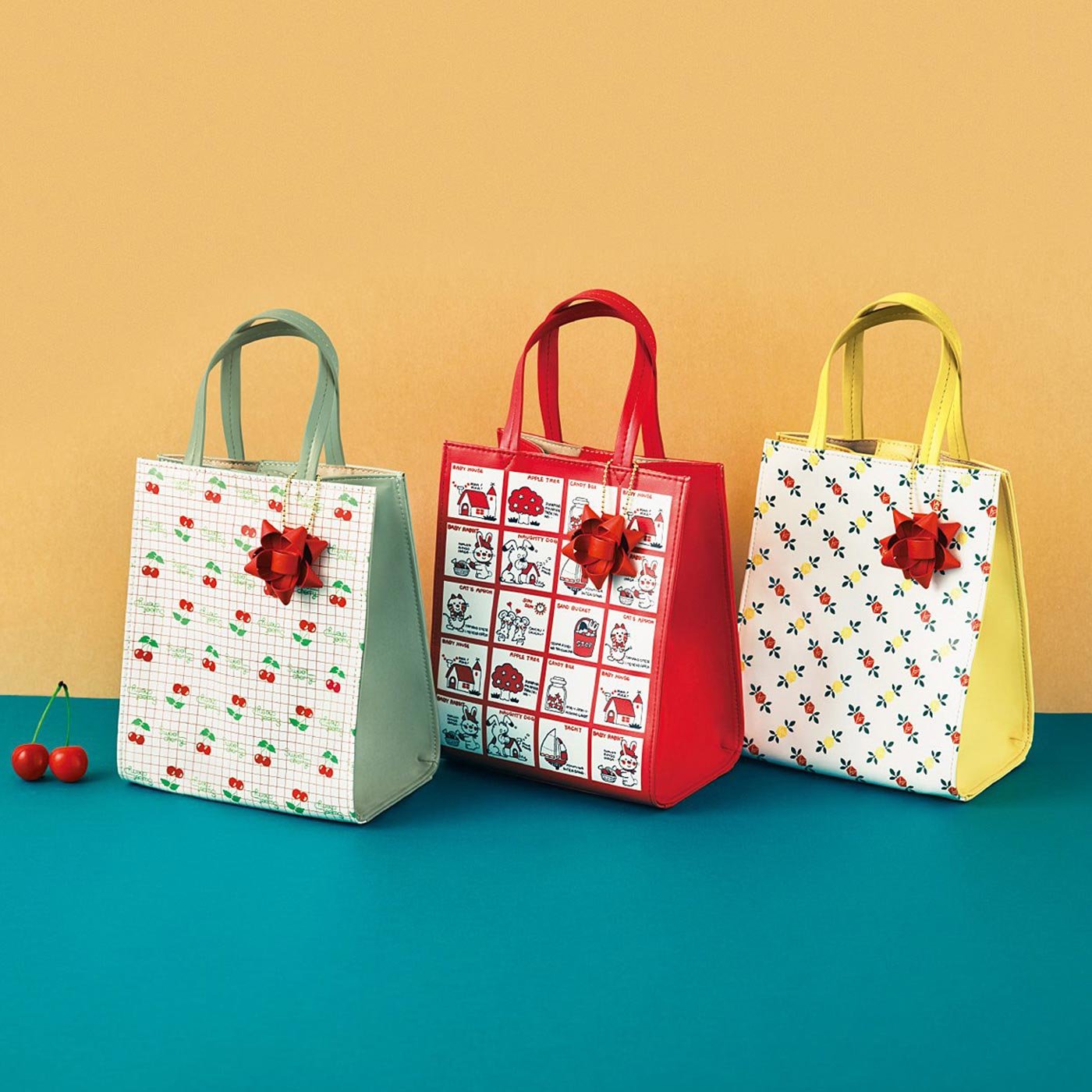 フェリシモ シモジマコラボ プレゼントみたいな紙袋風トートバッグの会