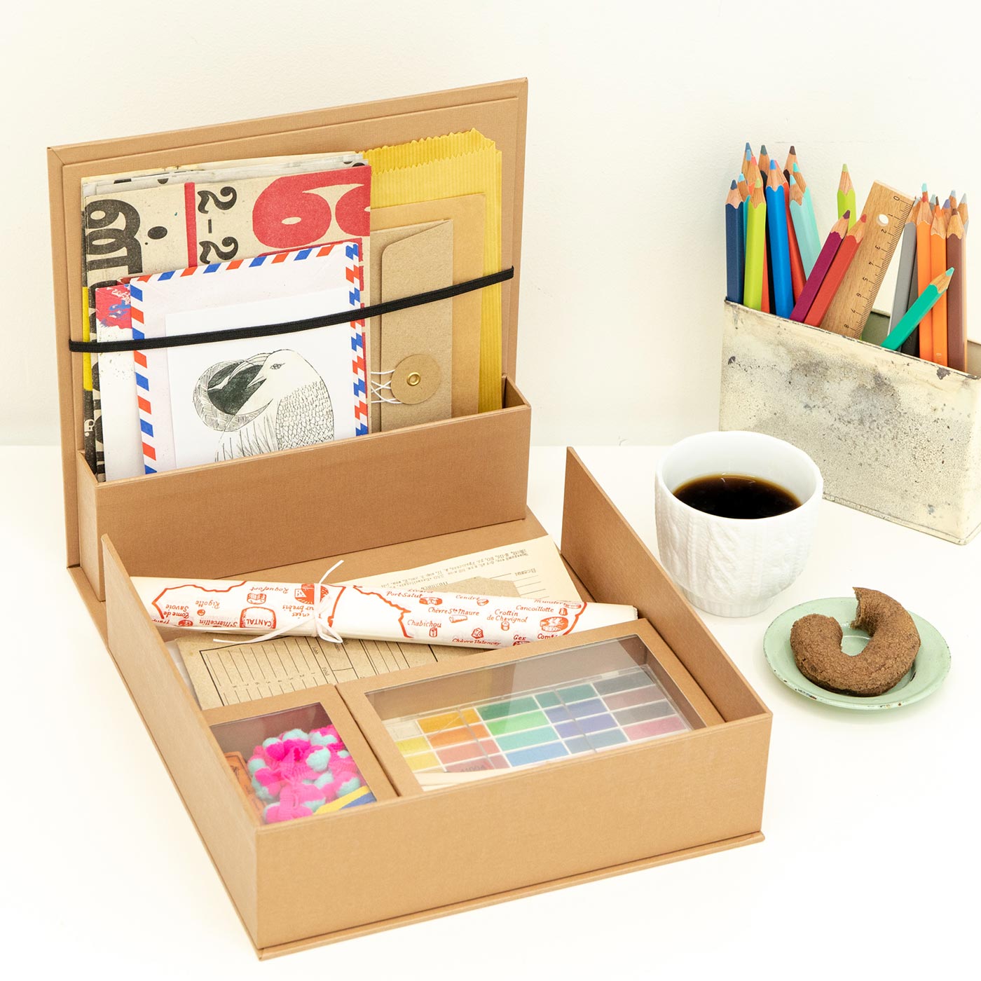 お手紙用品 散らかりがちな小物を並べて収納する 紙文箱 の会 収納 整理 収納 整理 インテリア 生活雑貨 インテリア キッチン収納 生活雑貨の通販 Kraso クラソ