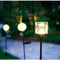 ＜フェリシモ＞ ソーラー充電で庭園風の演出がかなう キューブガーデンライト画像