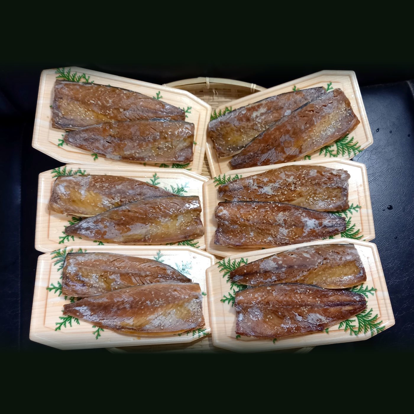 魚義特製の湯浅醤油使用のさば味醂12枚セット