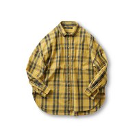 ＜フェリシモ＞ サニークラウズ タータンチェックのドデカいシャツ〈メンズ〉黄色【送料無料】