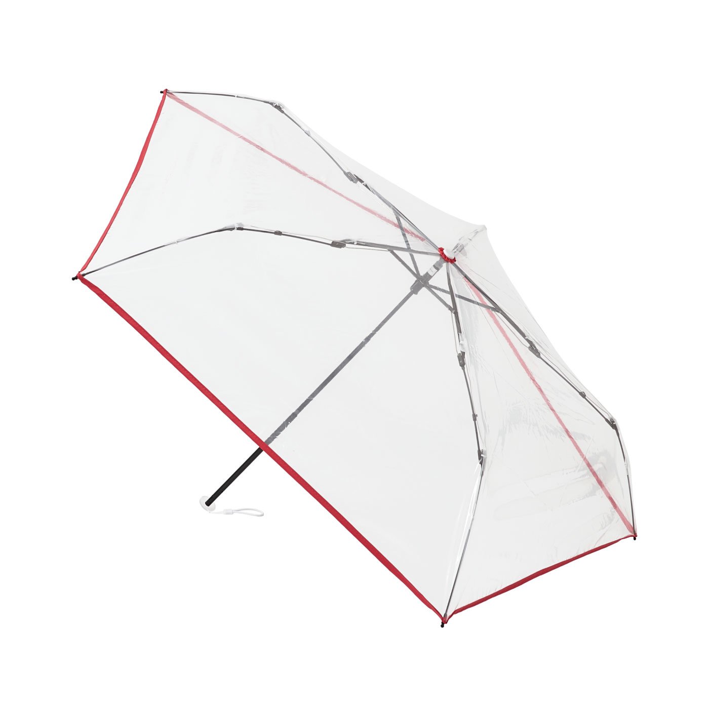 雨でも晴れの気分な透明折りたたみ傘