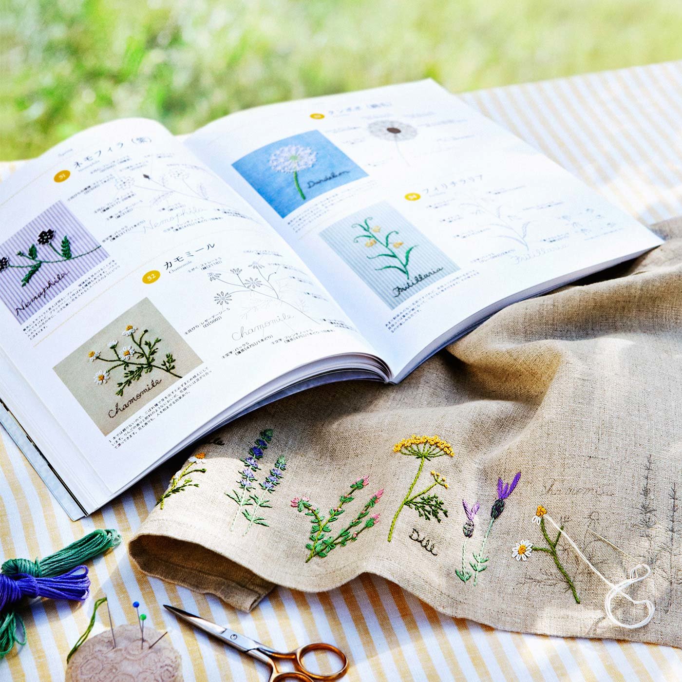 季節のお花で暮らしに彩りを 187の刺繍デザイン 青木 和子さんのお庭から