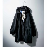 ＜フェリシモ＞ MEDE19F オーバーサイズナイロンモッズコート〈ブラック〉【送料無料】画像