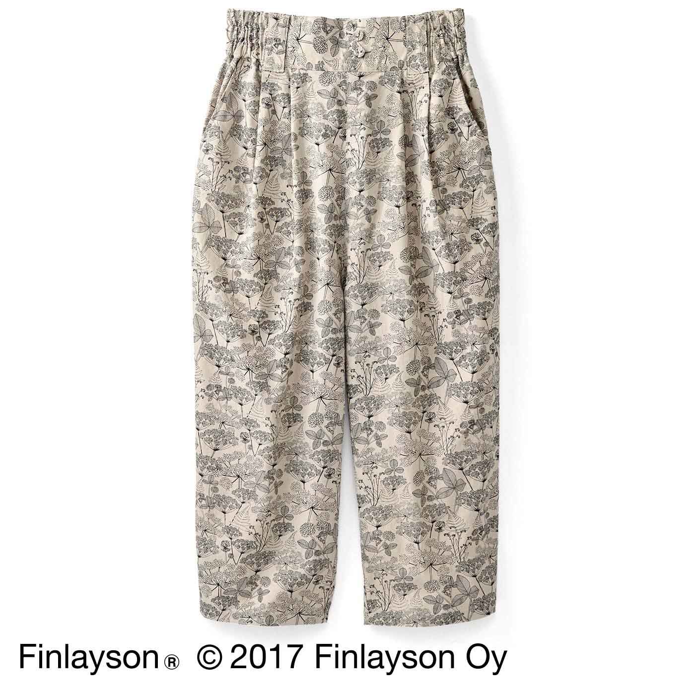 Finlayson フィンレイソン オトナカラーの麻混アンクルパンツ〈ニッティポルク〉